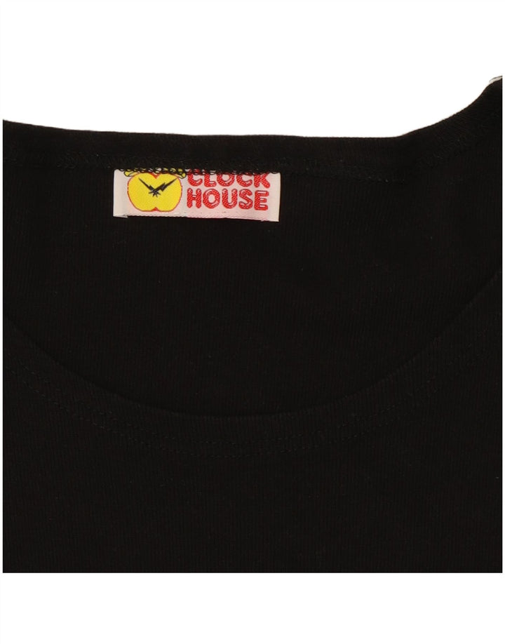 CLOCK HOUSE Womens T-Shirt Top UK 12 Medium Black