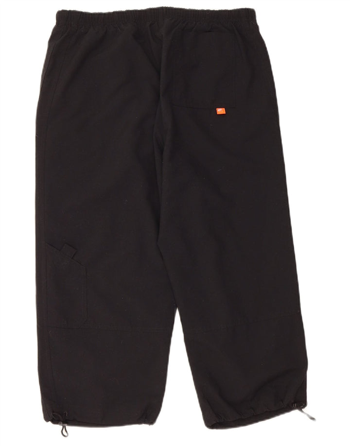 Calça de treino Nike feminina Capri UK 10/12 médio preto poliéster