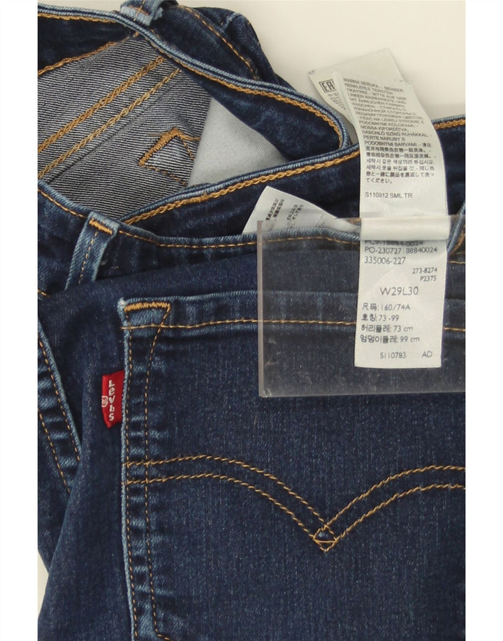 Calça jeans feminina LEVI'S 712 Slim W29 L30 azul marinho algodão