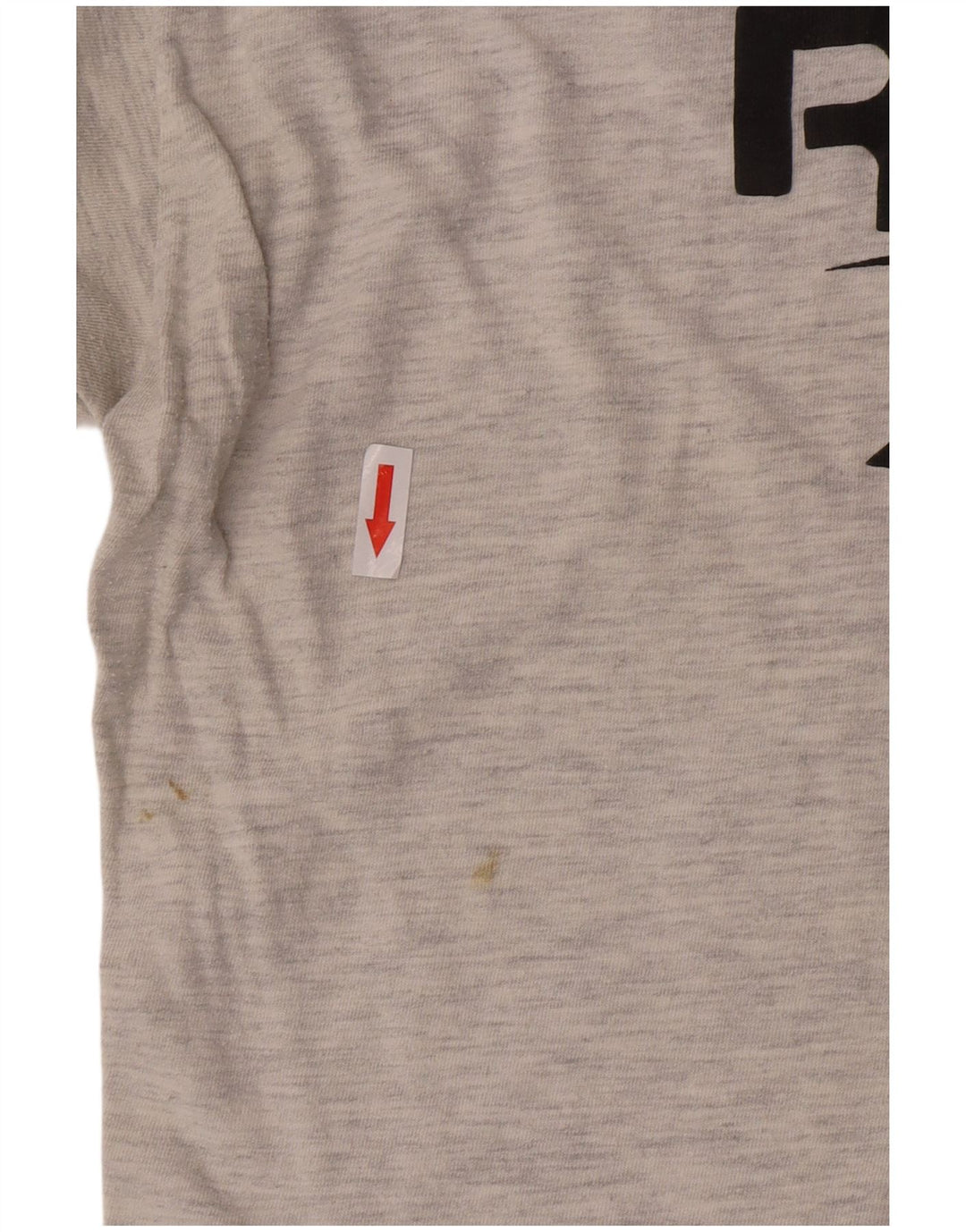 Camiseta masculina Reebok Graphic Top cinza médio algodão manchado