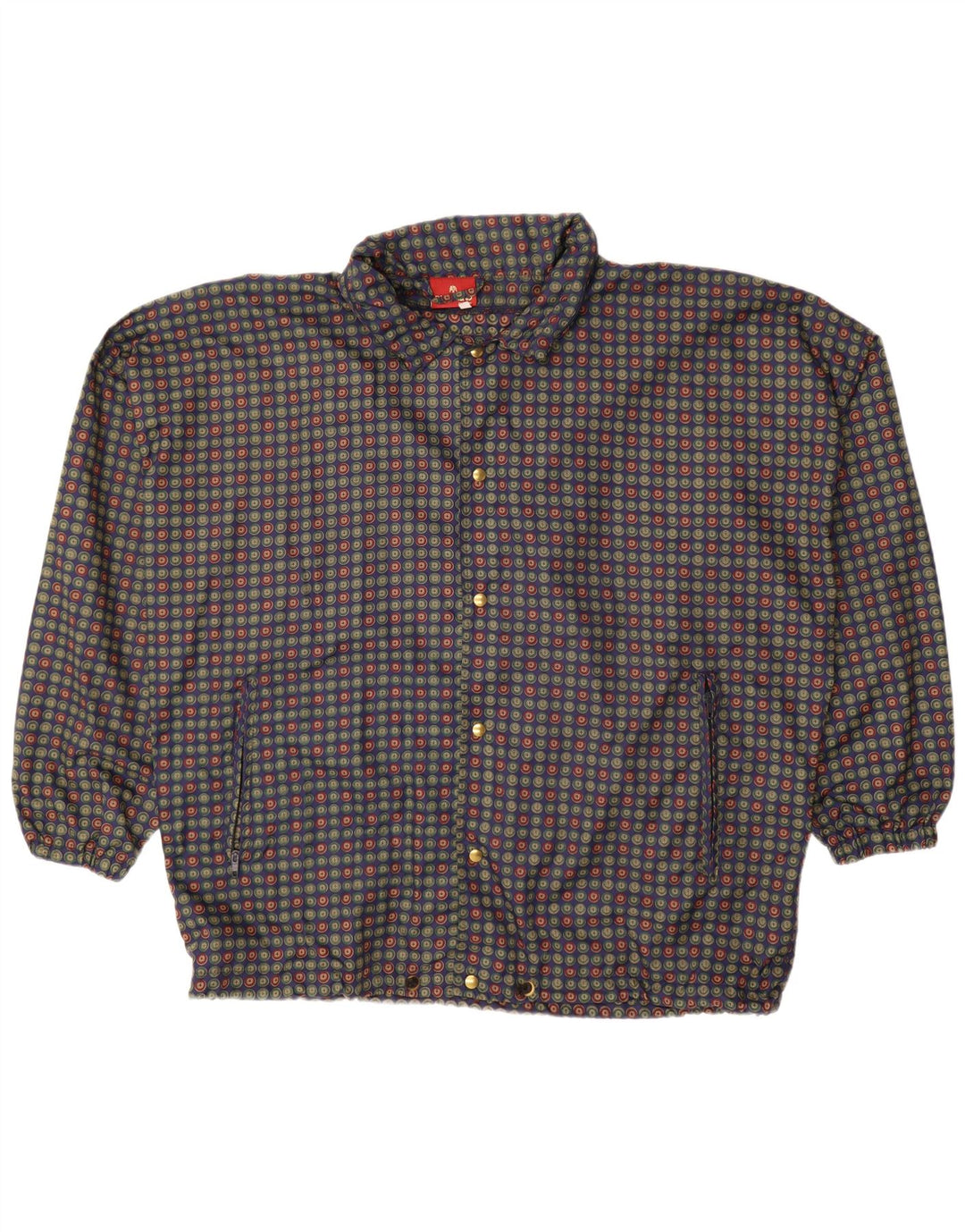Jaqueta bomber masculina VINTAGE de grandes dimensões Reino Unido 40 grandes bolinhas azuis