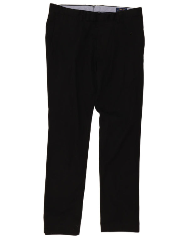 Polo Ralph Lauren Mens Slim Fit Calças W32 L32 Algodão Preto