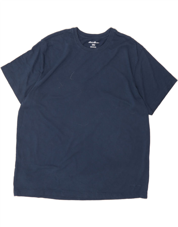 EDDIE BAUER Mens T-Shirt Top 2XL Navy Blue Cotton Vintage Eddie Bauer and Second-Hand Eddie Bauer from Messina Hembry 