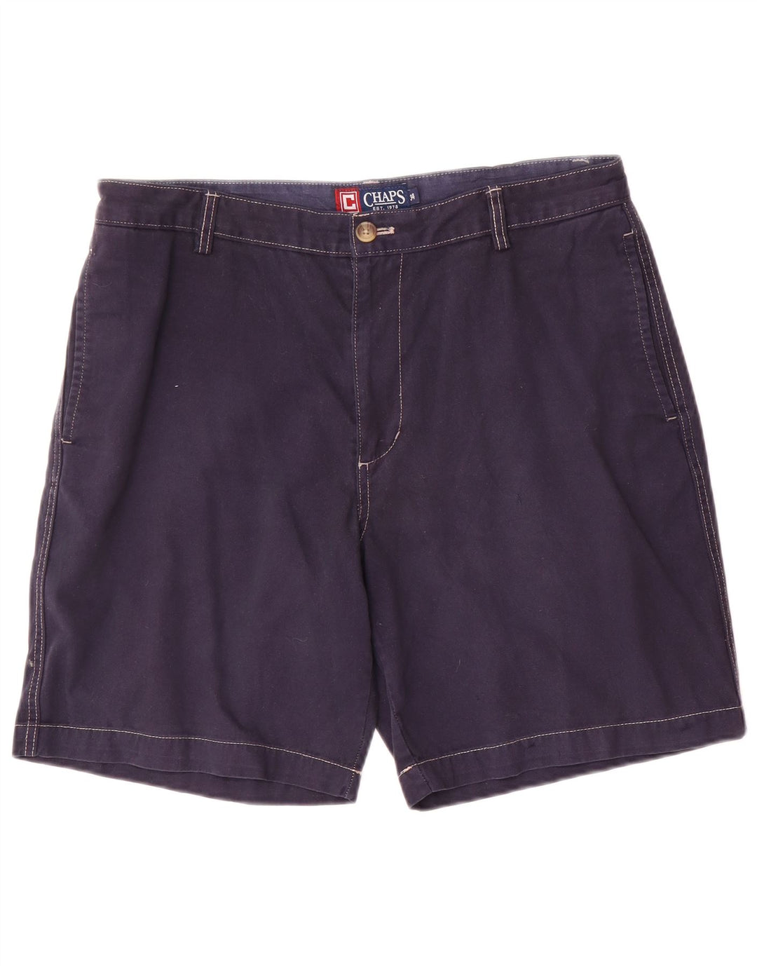 Shorts Chino Masculino Chaps Grande W34 Azul Marinho Algodão