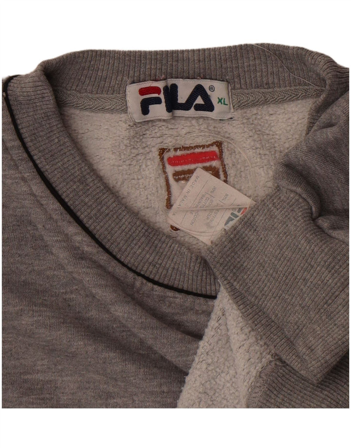 Fila moletom feminino oversized jumper UK 18 XL cinza poliéster