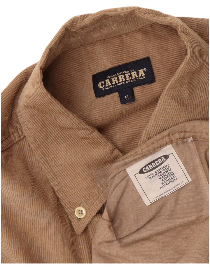 Camisa masculina de veludo CARRERA algodão marrom médio