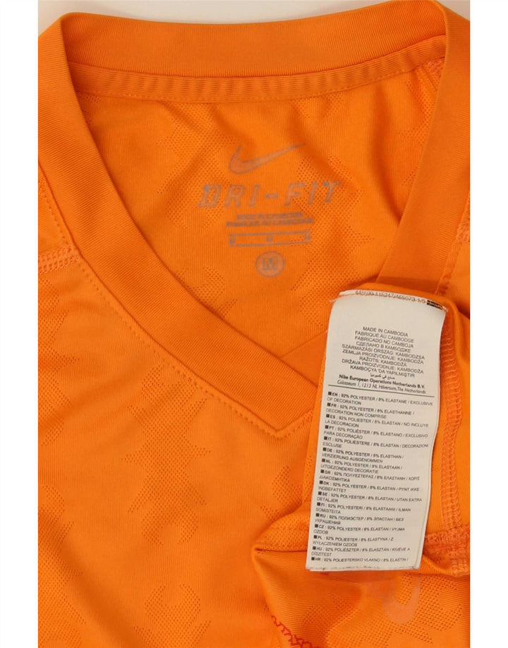 Nike Mens Camiseta Top Médio Laranja Paisley Poliéster
