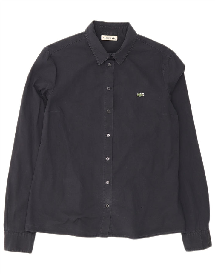 Camisa feminina Lacoste tamanho 40 médio azul marinho algodão
