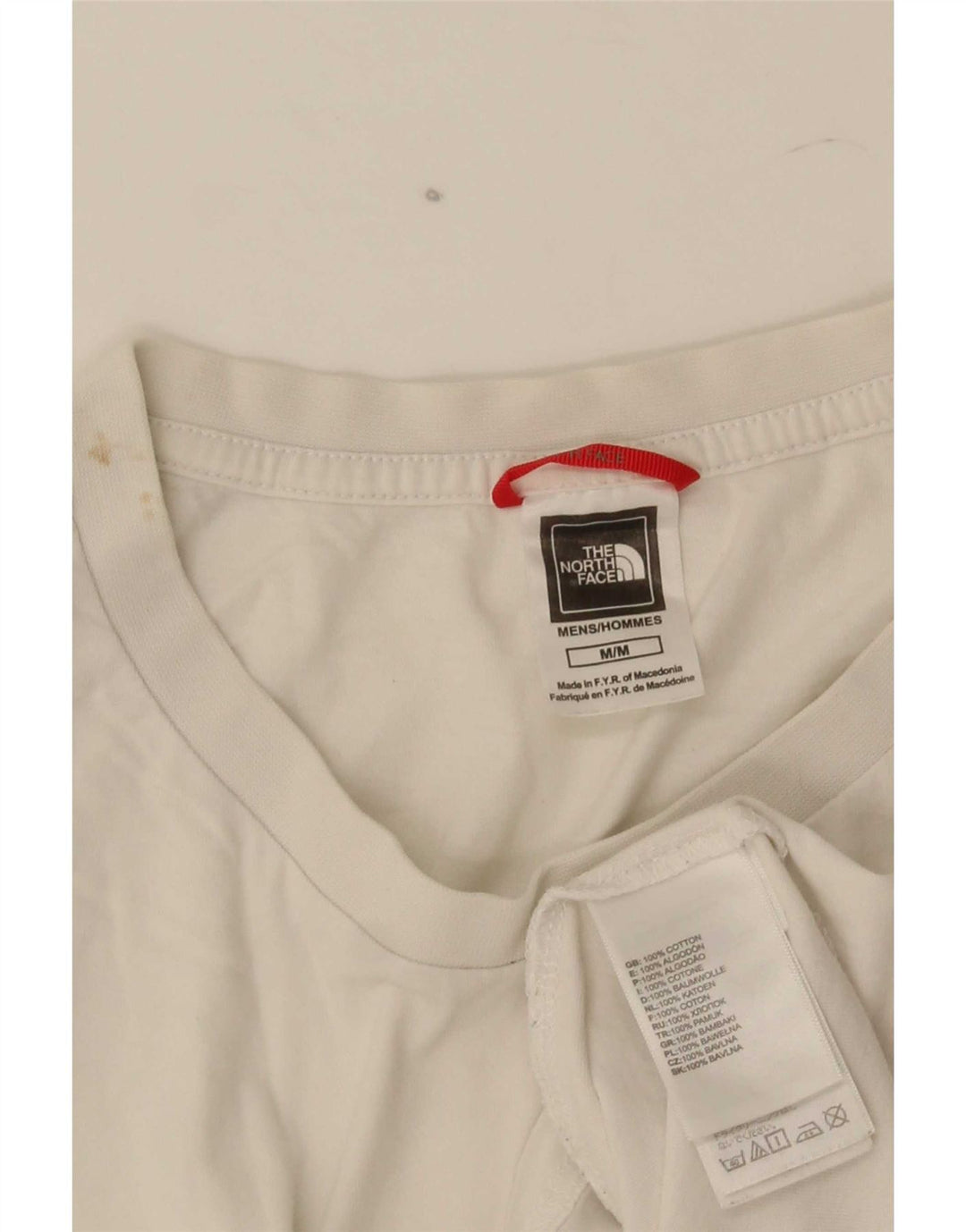 Camiseta gráfica masculina The North Face Top médio algodão branco