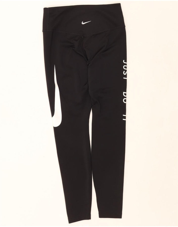 Leggings Nike Dri Fit Graphic Crop Feminino UK 8 Pequeno Poliéster Preto