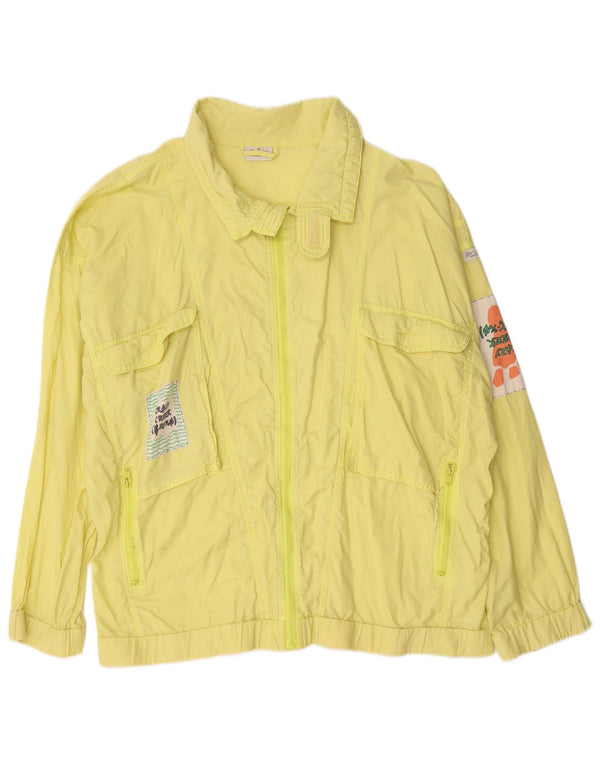 Proline Mens Graphic Oversized Bomber Jacket UK 38 Médio Amarelo