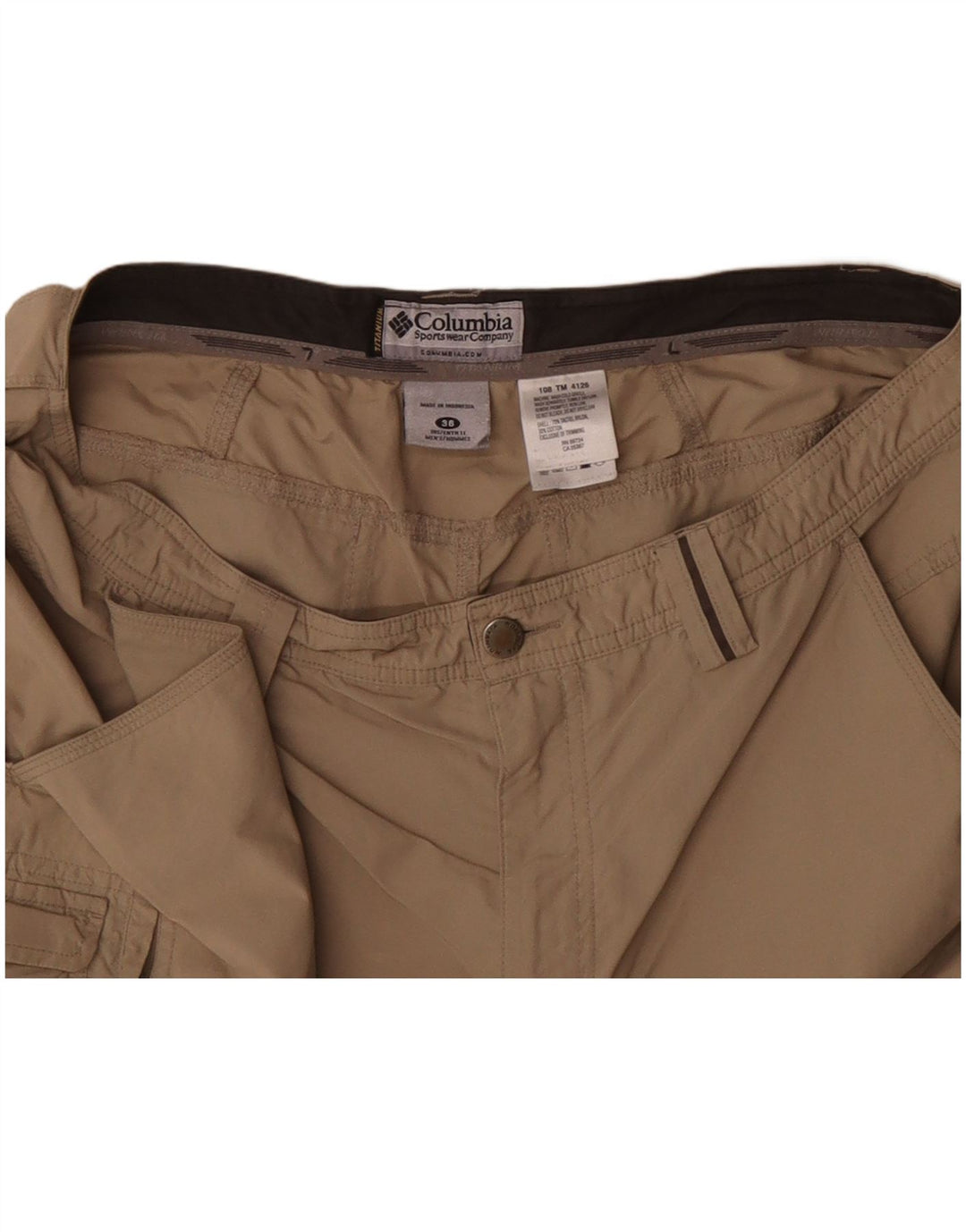 COLUMBIA Mens Cargo Shorts W36 Grande Bege Nylon