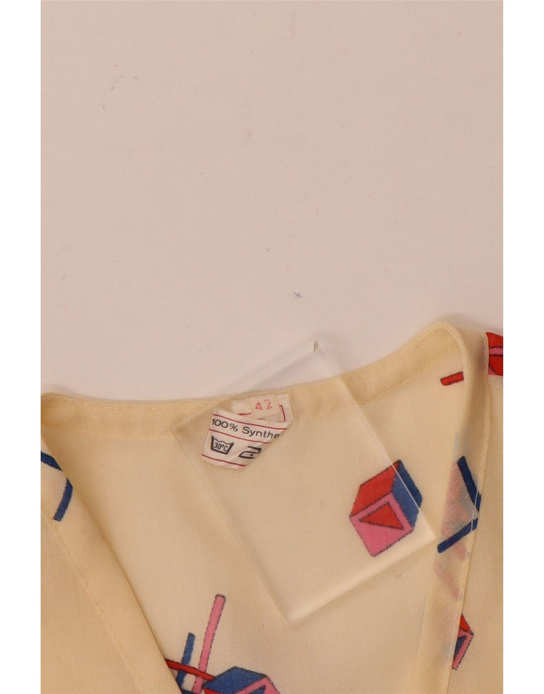 Blusa feminina Trevira cropped manga comprida IT 42 médio bege geométrico
