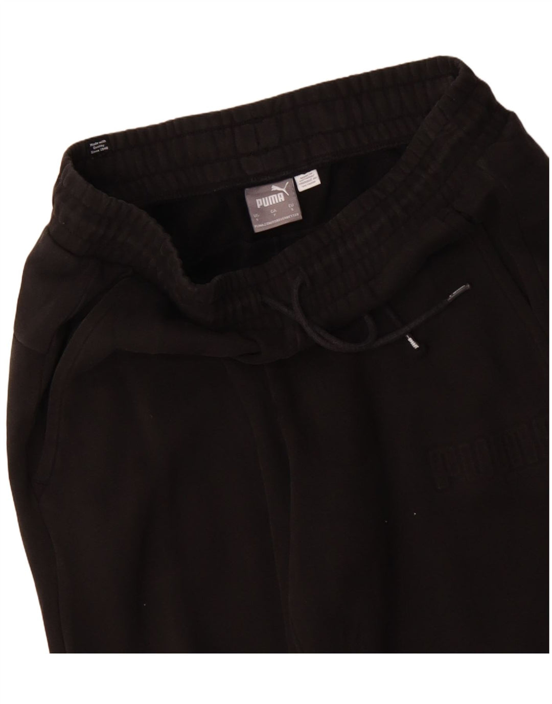 Calça de treino masculina PUMA joggers pequeno algodão preto