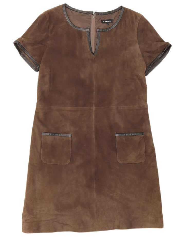 Vestido feminino vintage em camurça IT 44 marrom médio