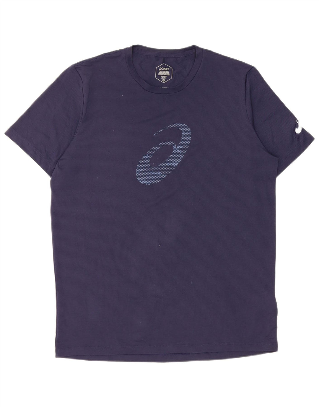 Camiseta Asics masculina gráfica grande poliéster azul marinho