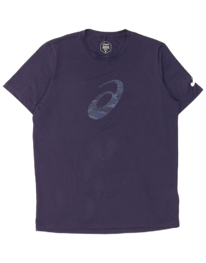 Camiseta Asics masculina gráfica grande poliéster azul marinho