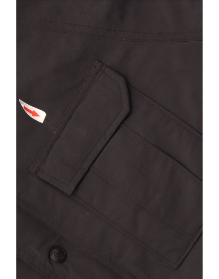 Jaqueta masculina acolchoada com capuz Levi's UK 38 poliamida preta média