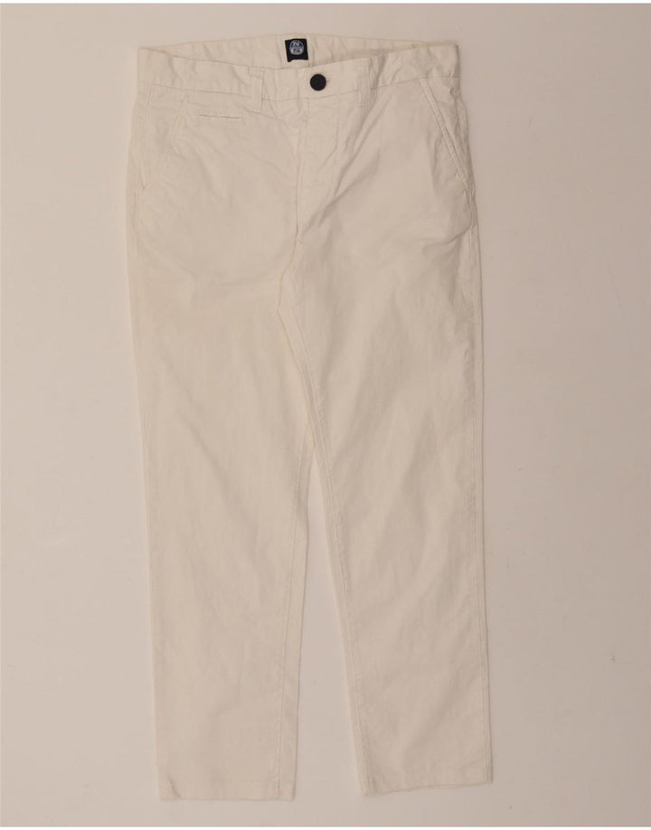 NORTH SAILS Womens Straight Chino Trousers W31 L27  White Cotton Vintage North Sails and Second-Hand North Sails from Messina Hembry 