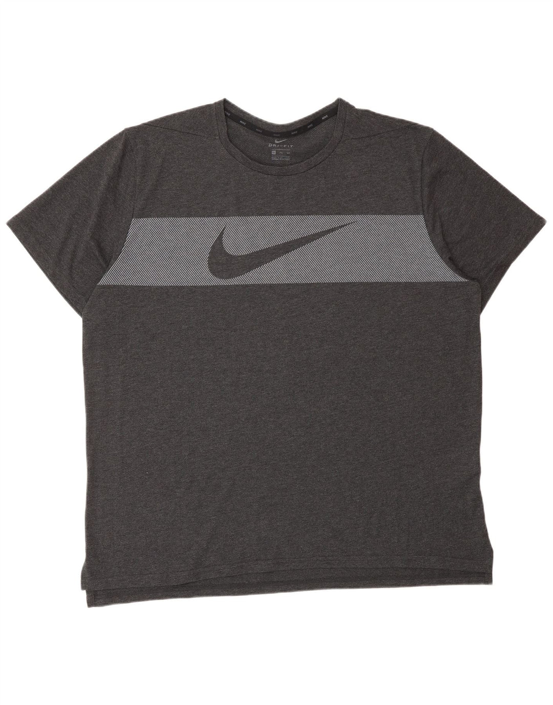 Camiseta masculina NIKE Dri Fit Graphic Top 2XL cinza risca de giz algodão