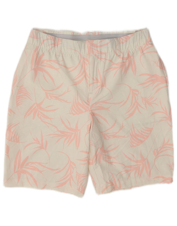Shorts Chino feminino Under Armour US 6 médio W30 branco floral