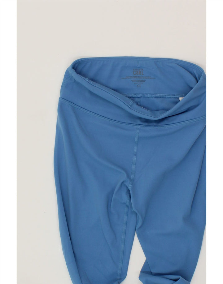 ATHLETA Girls Leggings 11-12 Years Large Blue Nylon Vintage Athleta and Second-Hand Athleta from Messina Hembry 
