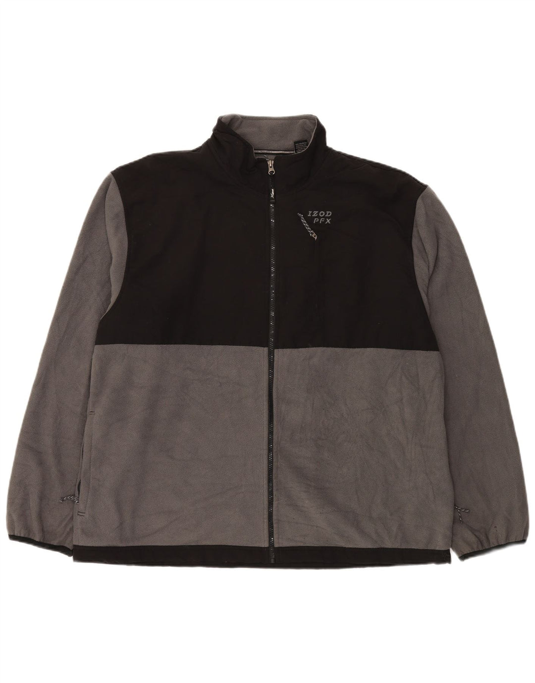 Jaqueta de lã masculina IZOD UK 44 2XL cinza Colourblock poliéster