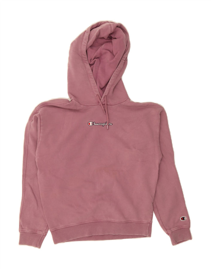 CHAMPION Womens Hoodie Jumper UK 10 Small Pink Cotton Vintage Champion and Second-Hand Champion from Messina Hembry 