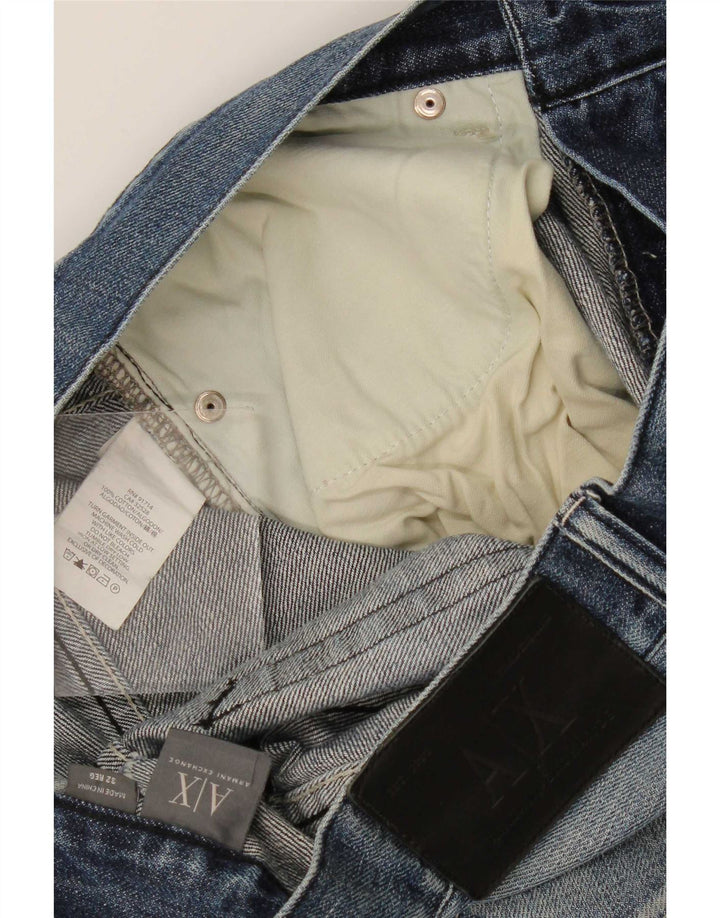 Calça Jeans Solta Masculina Armani Exchange W32 L32 Azul Algodão