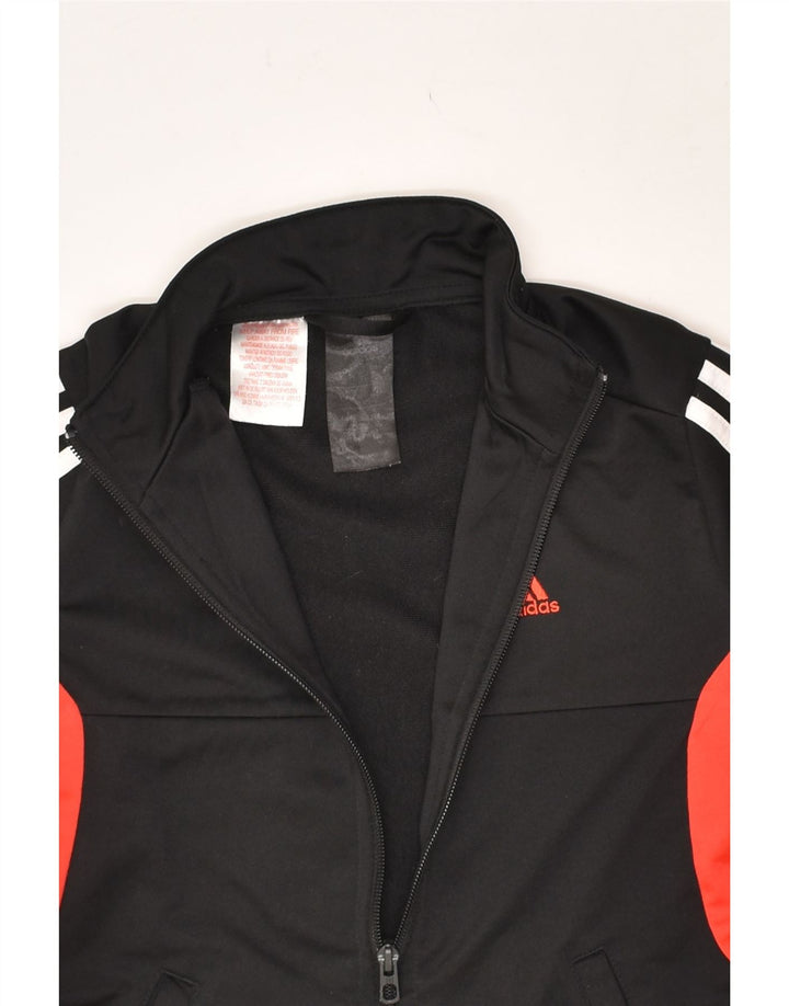 ADIDAS Boys Tracksuit Top Jacket 9-10 Years Small  Black Colourblock | Vintage Adidas | Thrift | Second-Hand Adidas | Used Clothing | Messina Hembry 