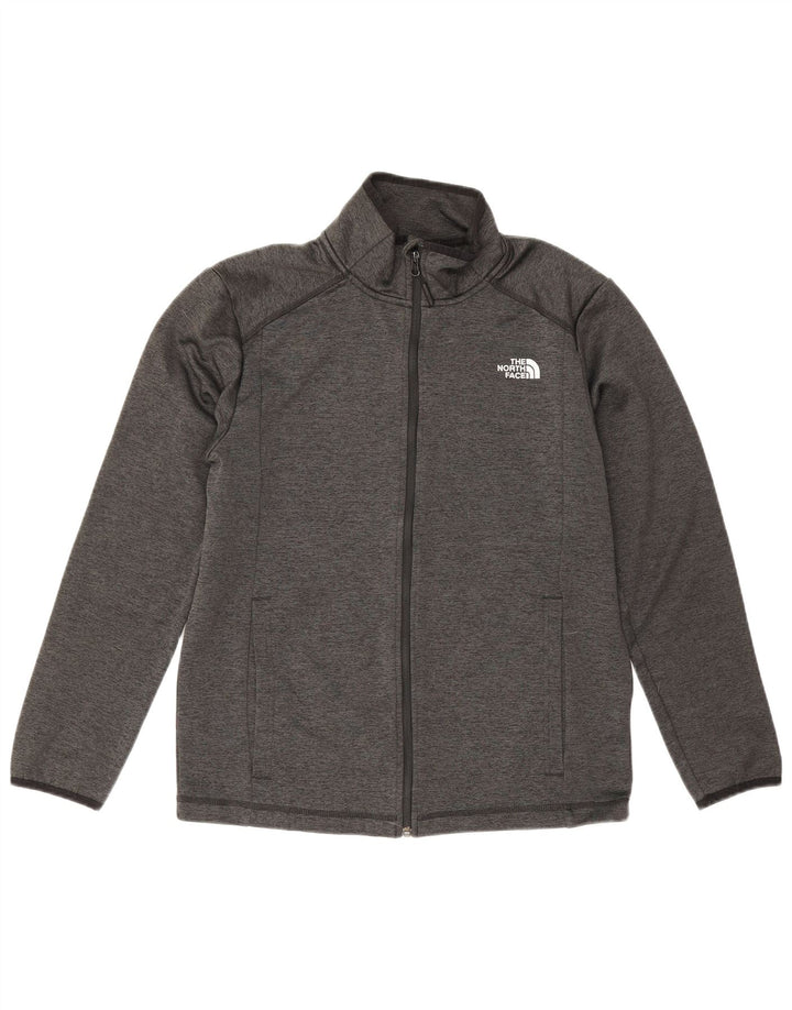 Jaqueta masculina de agasalho The North Face poliéster manchado cinza médio