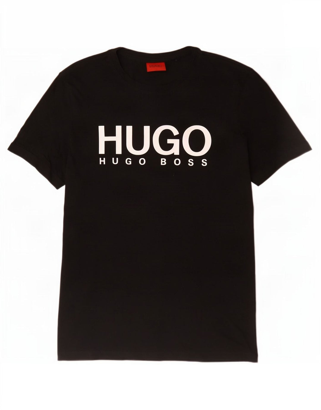 Camiseta gráfica masculina Hugo Boss Top médio algodão preto