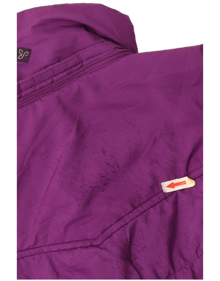 Jaqueta acolchoada feminina Prana UK 16 grande poliéster roxo