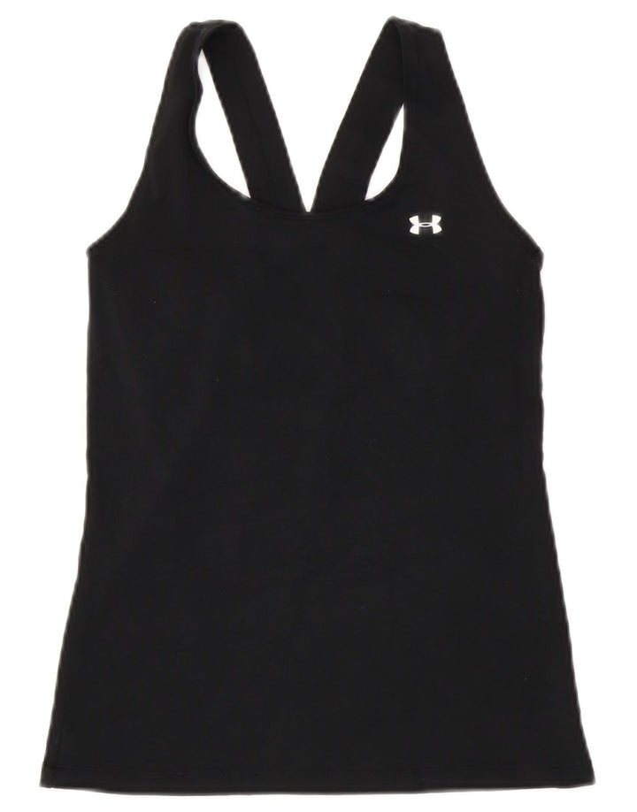 Under Armour Womens Heat Gear Vest Top UK 8 Pequeno Poliéster Preto