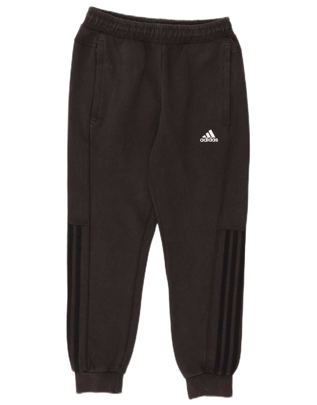 ADIDAS Womens Tracksuit Pants Joggers UK 10 Pequeno Algodão Preto