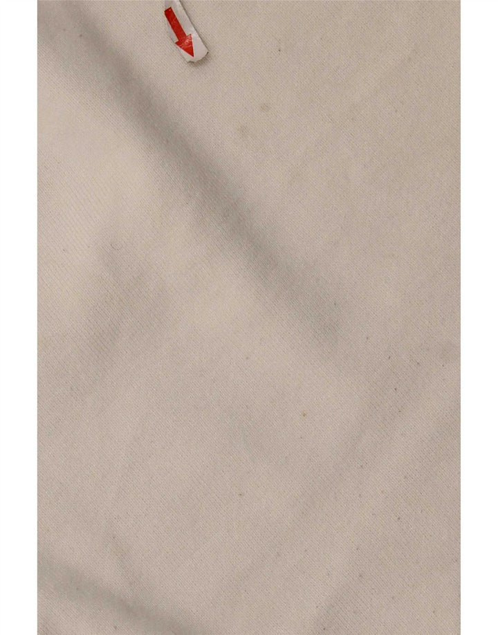 Zara Top feminino oversized manga comprida Reino Unido 10 viscose branca pequena