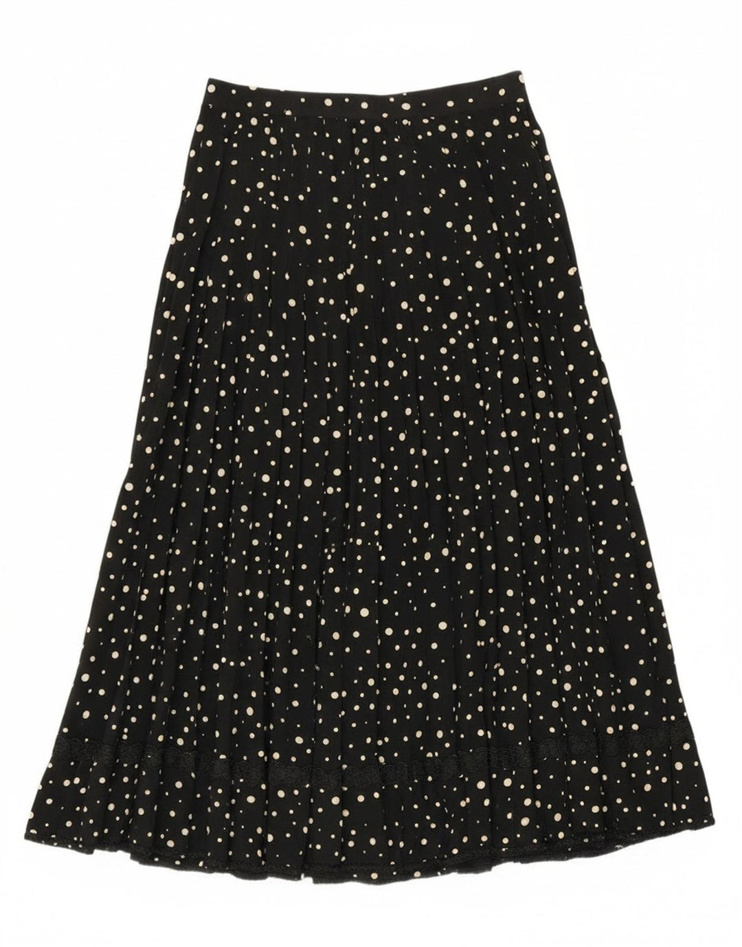 Saia vintage feminina linha A W28 médio preto manchado