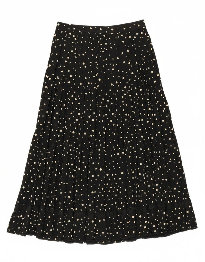 Saia vintage feminina linha A W28 médio preto manchado