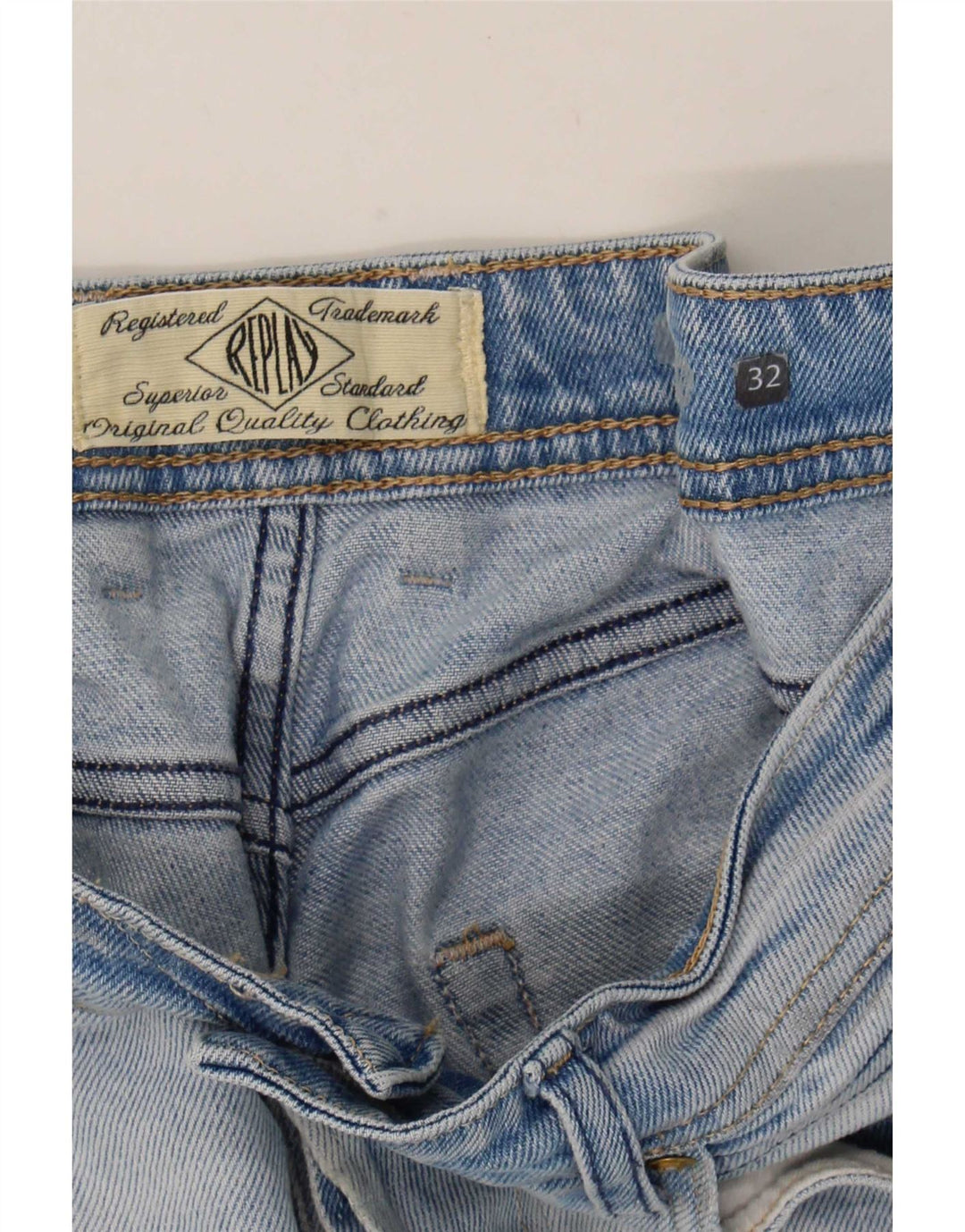 Replay Calça Jeans Reta Masculina W32 L33 Azul