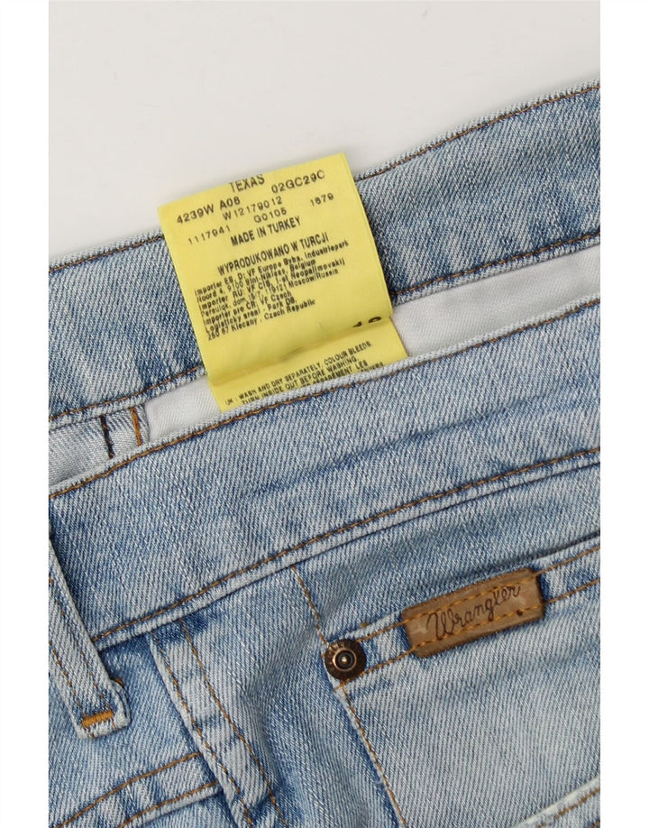 Wrangler Masculino Texas Straight Jeans W36 L32 Azul Algodão