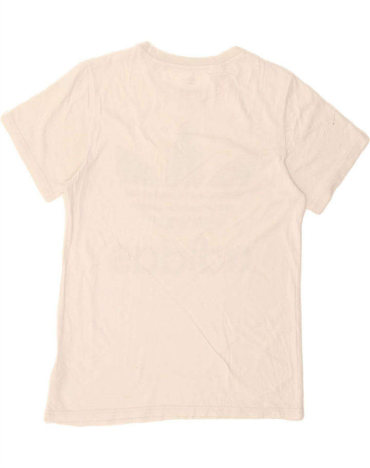 ADIDAS Boys Graphic T-Shirt Top 14-15 Years White Cotton Vintage Adidas and Second-Hand Adidas from Messina Hembry 