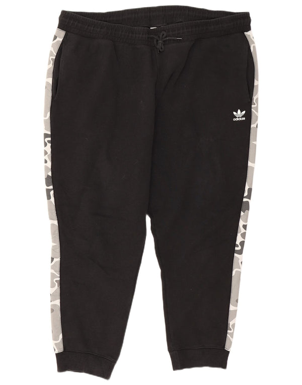 Calça de treino masculina Adidas Joggers 2XL algodão camuflado preto