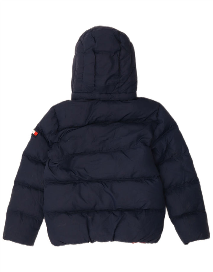 Jaqueta acolchoada com capuz para meninos Tommy Hilfiger 9-10 anos azul marinho poliéster