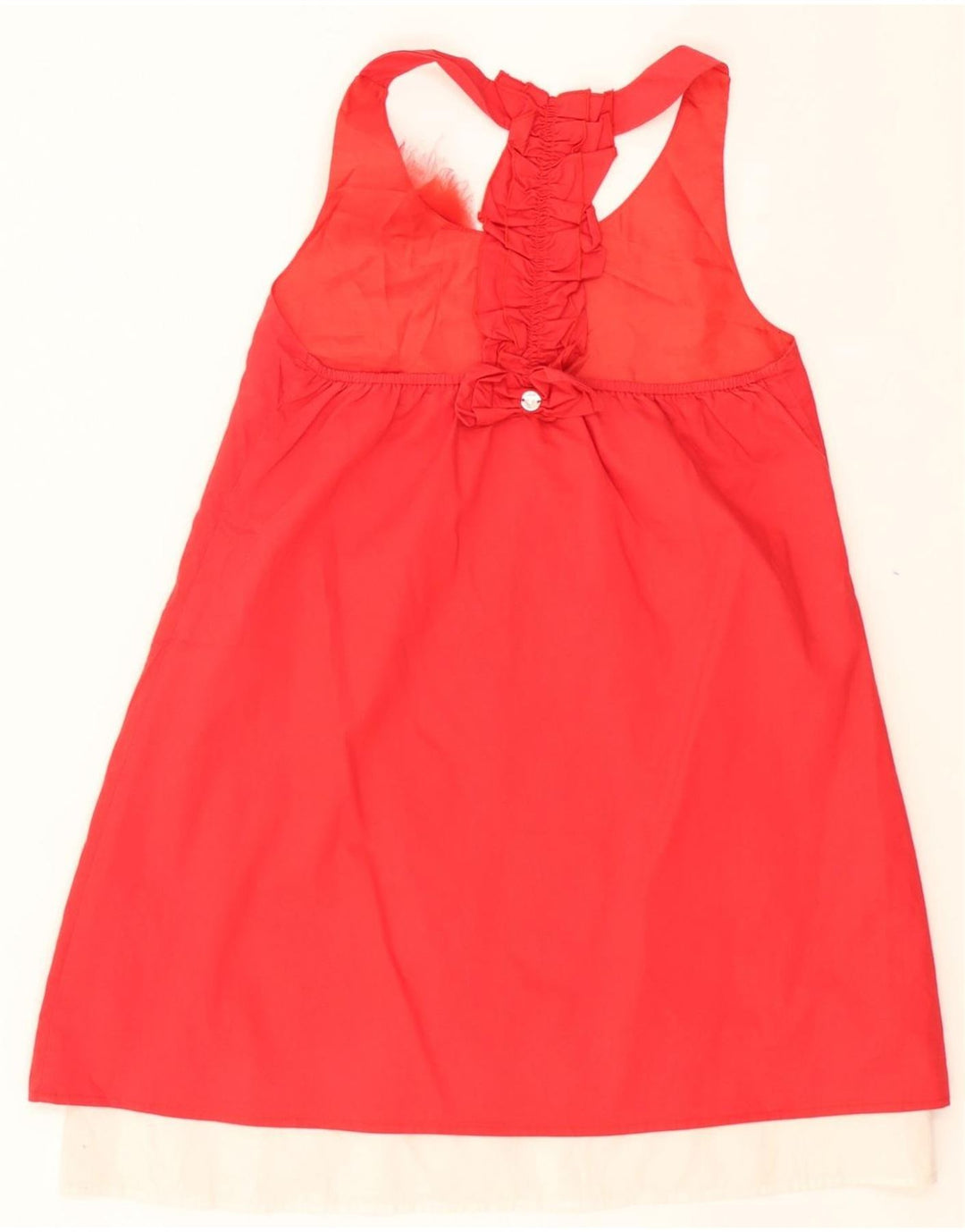 BYBLOS Girls A-Line Dress 8-9 Years Red Cotton Vintage Byblos and Second-Hand Byblos from Messina Hembry 