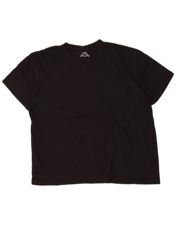 Camiseta gráfica masculina Kappa Top 4XL algodão preto