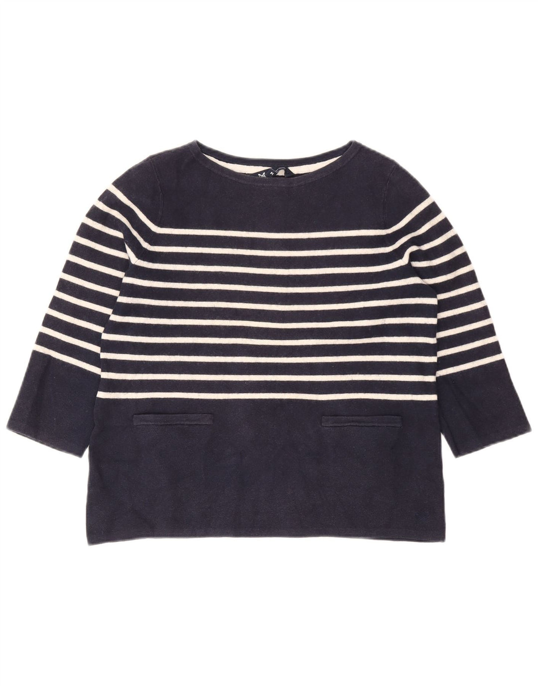 Suéter feminino com gola canoa CREW CLOTHING UK 14 azul marinho médio