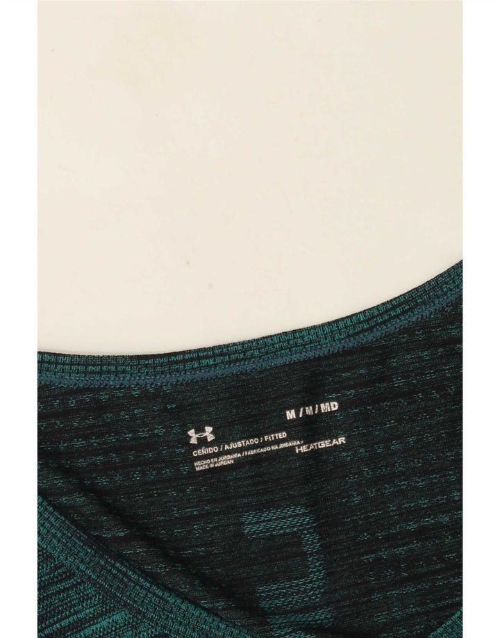 Under Armour Masculino Heat Gear Graphic Vest Top Médio Verde Salpicado