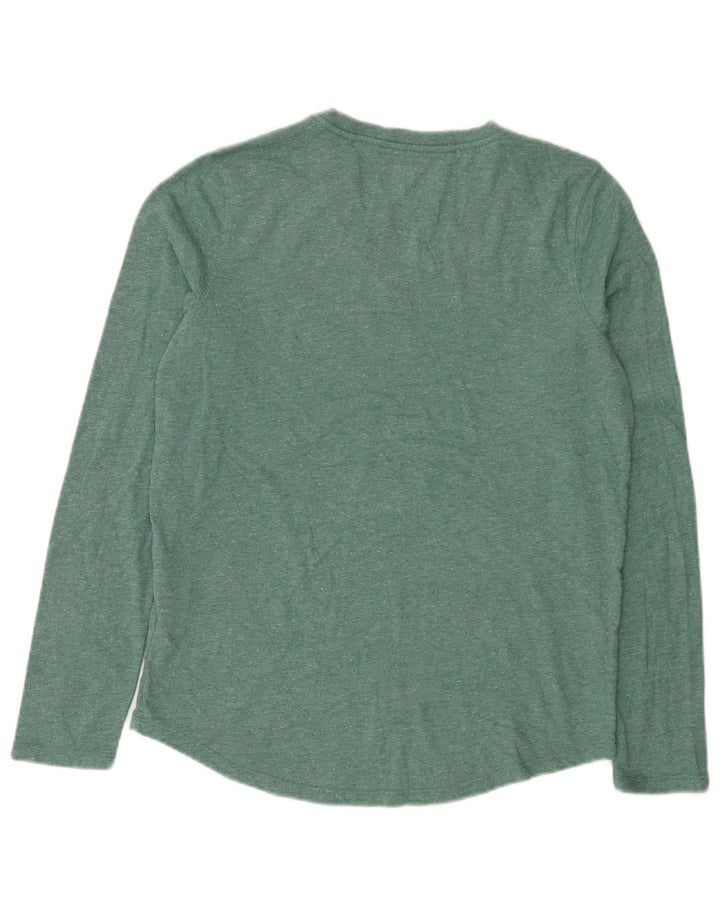 Top feminino Carhartt com ajuste relaxado e manga comprida EUA 8/10 verde médio manchado