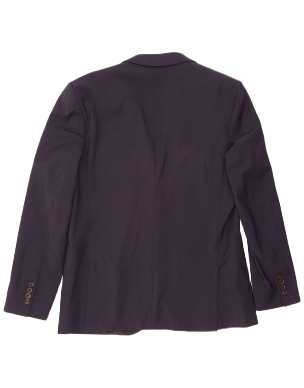 Jaqueta Blazer Masculina Reiss com 2 Botões UK 40 Lã Azul Marinho Grande