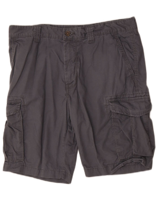 Shorts cargo masculino Marks & Spencer W34 grande algodão cinza